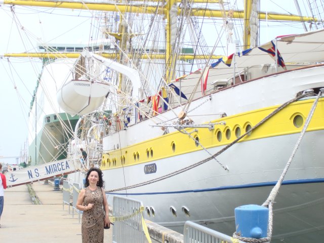 Mariana Iatagan and ship NS MIRCEA at  Charleston Harborfest SC