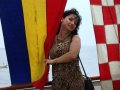 Mariana Iatagan, Romanian Flag  and the ship NS MIRCEA at  Charleston Harborfest 
